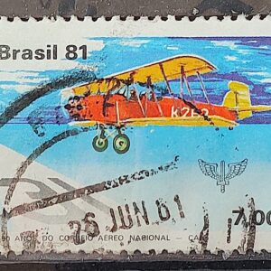 C 1207 Selo 50 Anos Correio Aereo Nacional Aviao Servico Postal 1981 Circulado 1