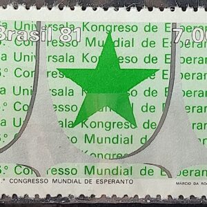 C 1209 Selo Congresso Mundial de Esperanto Idioma Brasilia 1981 2