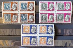 C 1210 Selo Centenario Emissao Dom Pedro Dia do Selo Filatelia Servico Postal 1981 Serie Completa Quadra