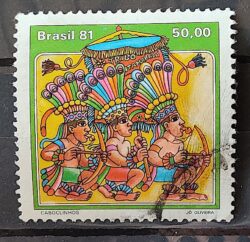 C 1214 Selo Folguedos e Bailados Populares Musica 1981 Circulado 1