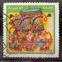 C 1214 Selo Folguedos e Bailados Populares Musica 1981 Circulado 11
