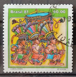 C 1214 Selo Folguedos e Bailados Populares Musica 1981 Circulado 12