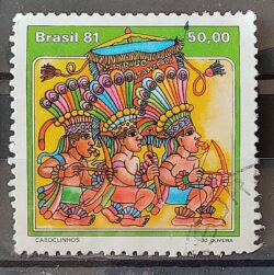 C 1214 Selo Folguedos e Bailados Populares Musica 1981 Circulado 13