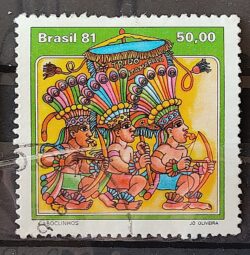 C 1214 Selo Folguedos e Bailados Populares Musica 1981 Circulado 15