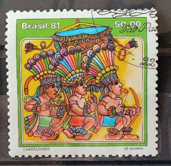 C 1214 Selo Folguedos e Bailados Populares Musica 1981 Circulado 17