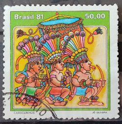 C 1214 Selo Folguedos e Bailados Populares Musica 1981 Circulado 5