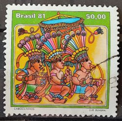C 1214 Selo Folguedos e Bailados Populares Musica 1981 Circulado 6