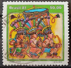 C 1214 Selo Folguedos e Bailados Populares Musica 1981 Circulado 7