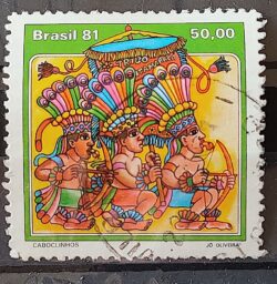 C 1214 Selo Folguedos e Bailados Populares Musica 1981 Circulado 8