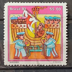 C 1215 Selo Folguedos e Bailados Populares Musica 1981 Circulado 11