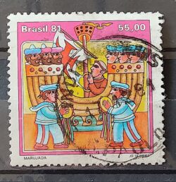 C 1215 Selo Folguedos e Bailados Populares Musica 1981 Circulado 13