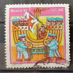 C 1215 Selo Folguedos e Bailados Populares Musica 1981 Circulado 17