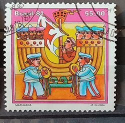 C 1215 Selo Folguedos e Bailados Populares Musica 1981 Circulado 5