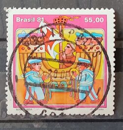 C 1215 Selo Folguedos e Bailados Populares Musica 1981 Circulado 6