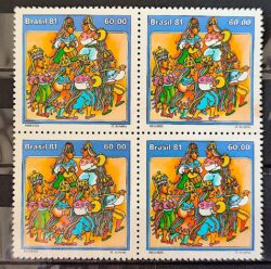 C 1216 Selo Folguedos e Bailados Populares Musica 1981 Quadra