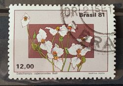 C 1218 Selo Flora Brasileira Planalto Central Flor Cerrado 1981 Circulado 1