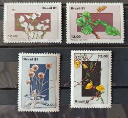C 1218 Selo Flora Brasileira Planalto Central Flor Cerrado 1981 Serie Completa 1