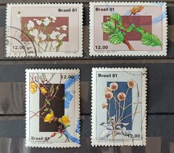 C 1218 Selo Flora Brasileira Planalto Central Flor Cerrado 1981 Serie Completa Circulado 2