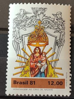 C 1222 Selo Cirio de Nazare Virgem Maria Religiao 1981