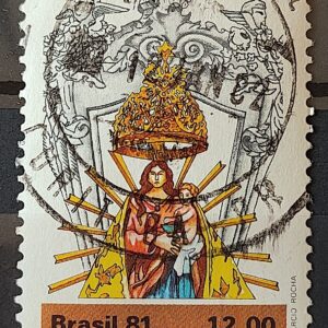 C 1222 Selo Cirio de Nazare Virgem Maria Religiao 1981 Circulado 1