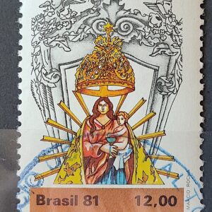 C 1222 Selo Cirio de Nazare Virgem Maria Religiao 1981 Circulado 3