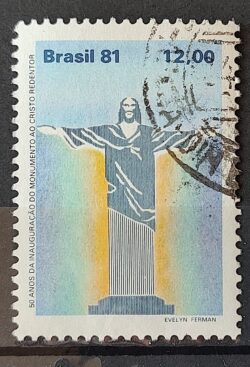 C 1223 Selo 50 Anos Cristo Redentor Monumento Religiao 1981 Circulado 1