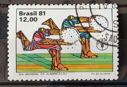 C 1224 Selo Dia Mundial da Alimentacao Saude Economia 1981 Circulado 5