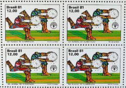 C 1224 Selo Dia Mundial da Alimentacao Saude Economia 1981 Quadra 1