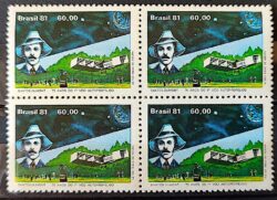 C 1225 Selo Santos Dumont 14 Bis Aviao Aviacao 1981 Quadra