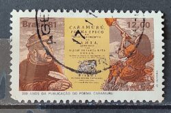 C 1226 Selo Bicentenario Poema Caramuru Literatura 1981 Circulado 2