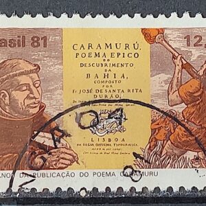 C 1226 Selo Bicentenario Poema Caramuru Literatura 1981 Circulado 3