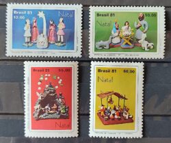 C 1227 Selo Natal Religiao Presepios Populares 1981 Serie Completa