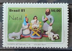 C 1228 Selo Natal Religiao Presepios Populares Caruaru 1981