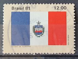 C 1231 Selo Bandeira Estados do Brasil Alagoas 1981 Circulado 1