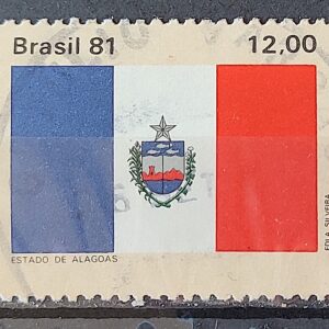 C 1231 Selo Bandeira Estados do Brasil Alagoas 1981 Circulado 1