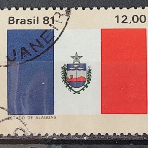C 1231 Selo Bandeira Estados do Brasil Alagoas 1981 Circulado 2