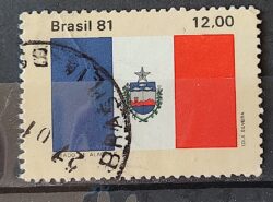 C 1231 Selo Bandeira Estados do Brasil Alagoas 1981 Circulado 3