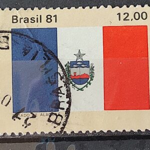 C 1231 Selo Bandeira Estados do Brasil Alagoas 1981 Circulado 3