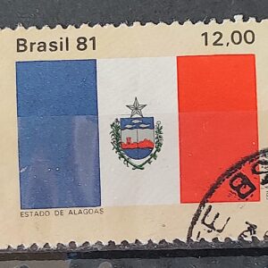 C 1231 Selo Bandeira Estados do Brasil Alagoas 1981 Circulado 4