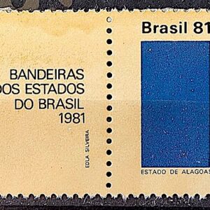 C 1231 Selo Bandeira Estados do Brasil Alagoas 1981 Com Vinheta