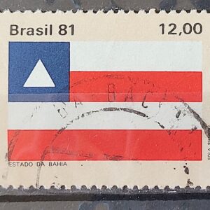 C 1232 Selo Bandeira Estados do Brasil Bahia 1981 Circulado 1