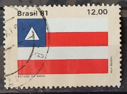 C 1232 Selo Bandeira Estados do Brasil Bahia 1981 Circulado 2