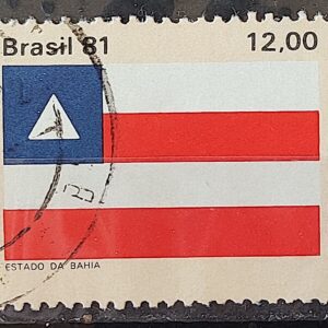 C 1232 Selo Bandeira Estados do Brasil Bahia 1981 Circulado 2