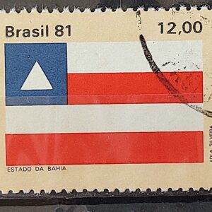 C 1232 Selo Bandeira Estados do Brasil Bahia 1981 Circulado 3