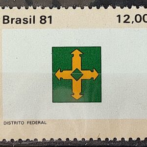 C 1233 Selo Bandeira Estados do Brasil Distrito Federal 1981 1