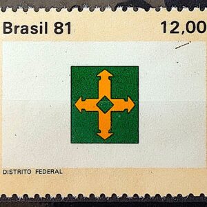 C 1233 Selo Bandeira Estados do Brasil Distrito Federal 1981 2