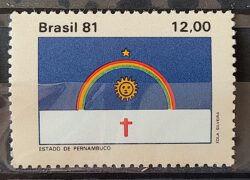C 1234 Selo Bandeira Estados do Brasil Pernambuco 1981 1