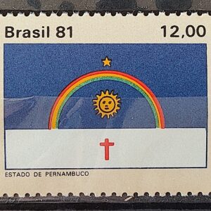 C 1234 Selo Bandeira Estados do Brasil Pernambuco 1981 1