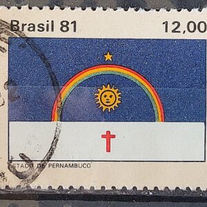 C 1234 Selo Bandeira Estados do Brasil Pernambuco 1981 Circulado 3