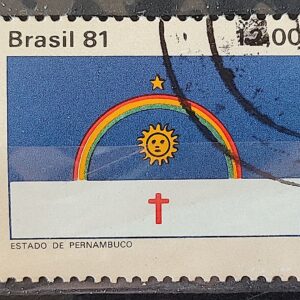 C 1234 Selo Bandeira Estados do Brasil Pernambuco 1981 Circulado 7